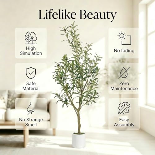 faux olive tree, 5ft artificial olive trees with shown in use