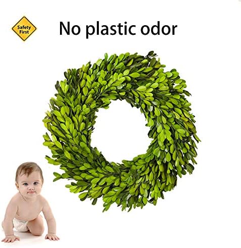 preserved boxwood wreath, 11 inches, green wreath for shown in use