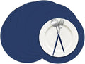 50 Pieces Navy Blue Paper Place Mats Blue Round Disposable Table Mats Decorative Placemats for Wedding Bridal Shower Navy Blue Birthday Party Dining Decor