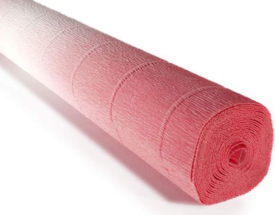 FloristryWarehouse Crepe Paper roll 180g (20 Inches Wide x 8ft Long) Gradient Pink (Shade 600/4)