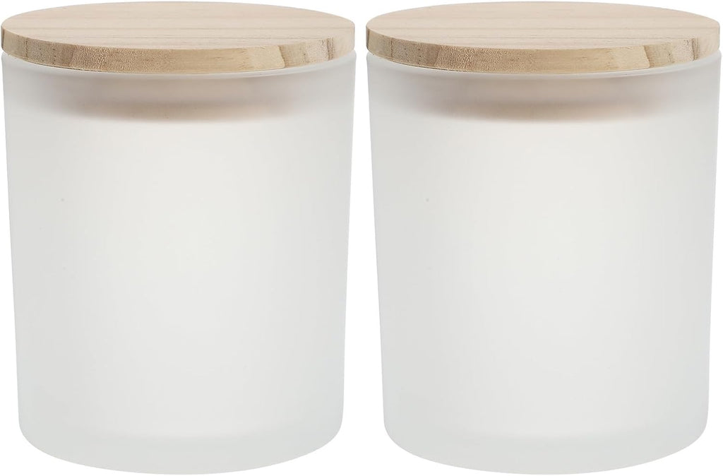 2pcs Creative Glass Candle Cups with Pine Covers Empty Candle Holders for Wedding and Banquet Decor Portable and Easy to Carry for Aromatherapy and Home