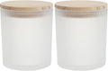 2pcs Creative Glass Candle Cups with Pine Covers Empty Candle Holders for Wedding and Banquet Decor Portable and Easy to Carry for Aromatherapy and Home