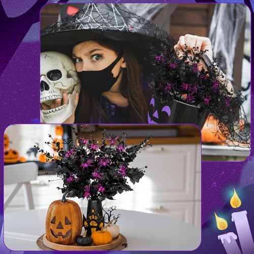 giegxin 15 pcs halloween floral picks artificial flowers on a desk or shelf