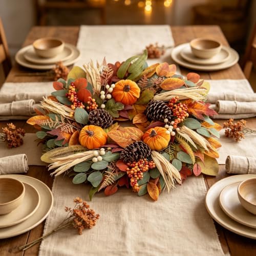 26 inch fall wreaths for front door, autumn, package contents