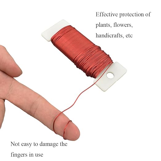 HAHIYO 22Gauge Red Metal Floral Wire - 1 Roll, 38 Yards (115 Feet) - Flexible Paddle Wire for Craft, Christmas Wreath, Flower Arrangement, Bouquet Wrapping, Wedding, DIY