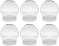 Creative Hobbies Pack of 6 (100mm) 4 Inch DIY Snow Globe Water Globe - Clear Plastic with Screw Off Cap | Perfect for DIY Crafts and Customization