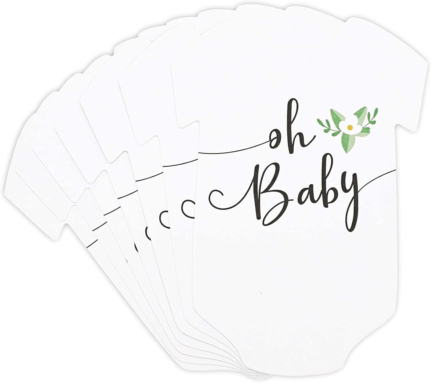 Sparkle and Bash Baby Prediction Cards - 5 x 7 in, Pack of 50, Black White Pink Floral - Baby Shower Predictions & Advice Cards for Parents-to-Be