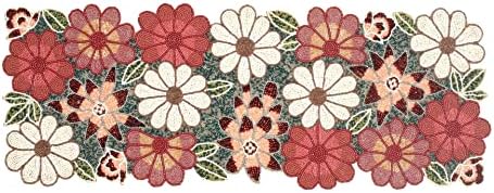lightnpro beaded table runner - elegant handmade floral shown in use
