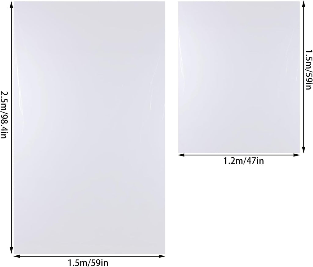4 Pack Large Balloon Bags for Transport, Plastic Balloon Storage Bag, Clear Transport Storage Bags for Balloons, 98 x 59 Inches(2 pack), 59 x 47 Inches(2 pack)