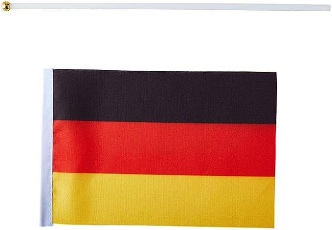 German Flag German Flag, Small Mini Handheld German Flags on Stick, Ideal for Party Parades Sports Events Patriotic Festival Decorations