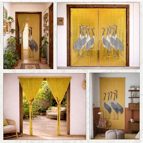 five cranes beaded bamboo curtain 35.4" x 78.7", package contents
