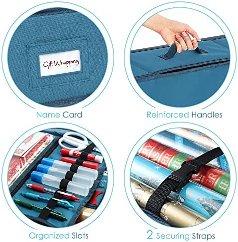 hearth & harbor wrapping paper storage container, side view