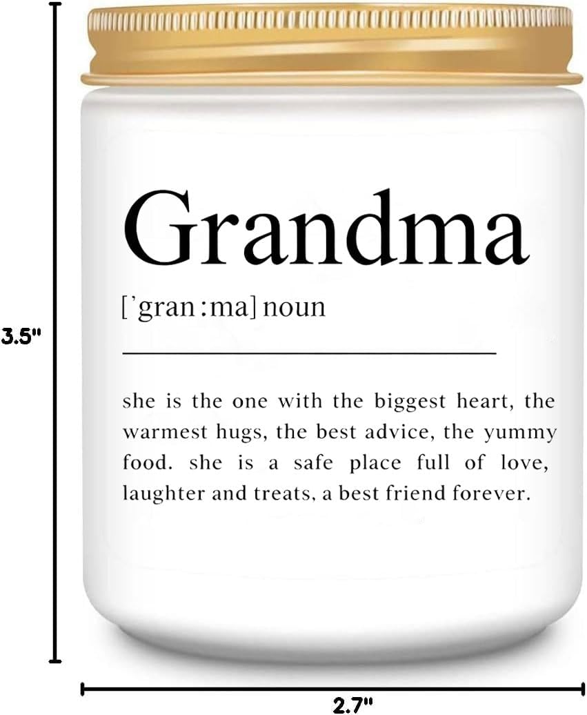 LEIOH Gifts for Grandma,Birthday Mothers Day Christmas Grandma Gifts from Grandchildren,Gift Ideas for Grandmother from Granddaughter,Grandson,Grandkids Lavender Jar Candle