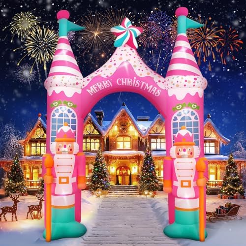 evoio 12 ft giant christmas archway inflatables nutcracker, main product view