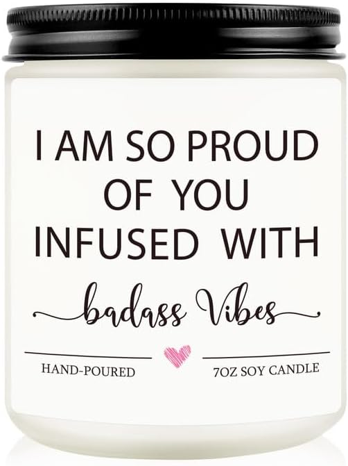 Funny Congratulations Candle, Congratulations Gifts for Women, Proud of You Gifts, Promotion Gift, Badass Gift for Women, Men, College Graduation, Divorce, New Job, Congrats Presents for Her Friend