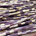 abcgems purple & white wampum shell beads usa, main product view