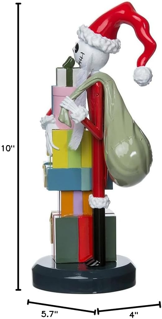 kurt adler dn6173l 10" jack skellington nutcracker, front angle view