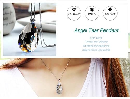 Fushing 20Pcs Chandelier Crystals, Clear Teardrop Crystal Chandelier Pendants Parts Beads, Hanging Crystals for Chandeliers (63mm, Clear)