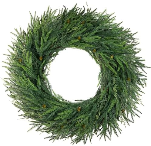 30" norfolk pine wreaths for front door,christmas cedar, main product view
