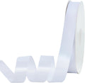 TONIFUL 7/8 Inch 100yds White Satin Ribbon Thin Solid Fabric Ribbon | perfect for crafts lei making gift wrapping bows invitations bouquets, for Christmas Halloween wedding & Valentine’s decor