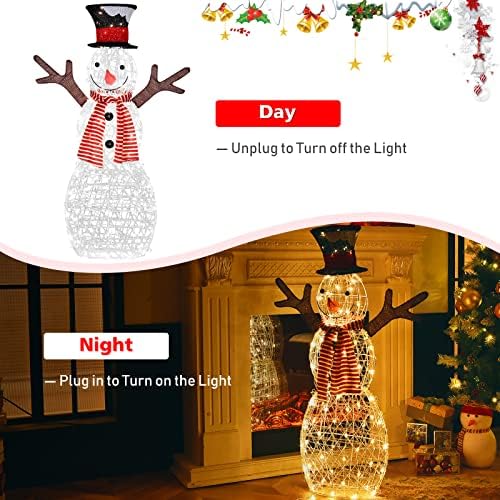 tangkula christmas lighted snowman, 3d sowman yard xmas, package contents