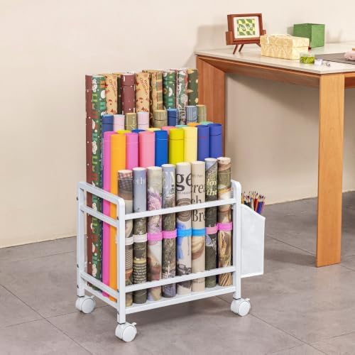 aquzee wrapping paper storage, blueprint holder, 6 adjustable, main product view