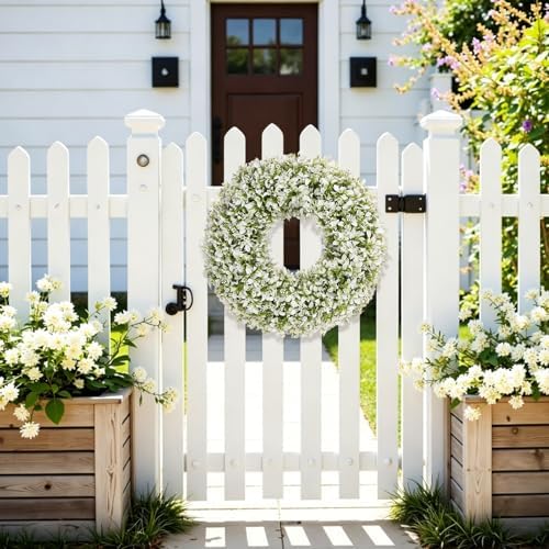 u'artlines 20 inch boxwood wreaths for front door, package contents