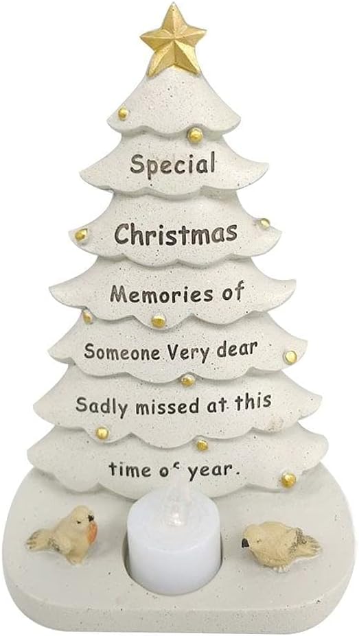 David Fichhoff Christmas Tree Graveside Relative Memorial & LED Tealight (Someone Very Dear)