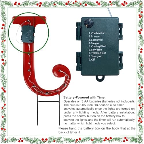 hausse lighted christmas decorations outdoor, upgraded 20" joy, package contents