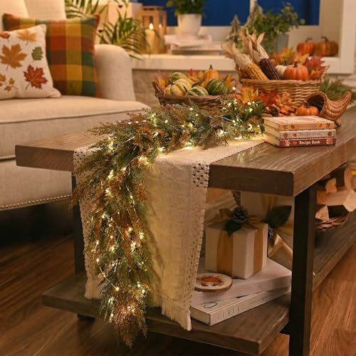 valery madelyn 6ft artificial norfolk fall garland for, package contents