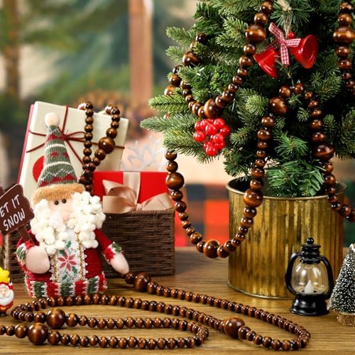bucherry 4 pcs christmas wood bead garland 28.8, main product view