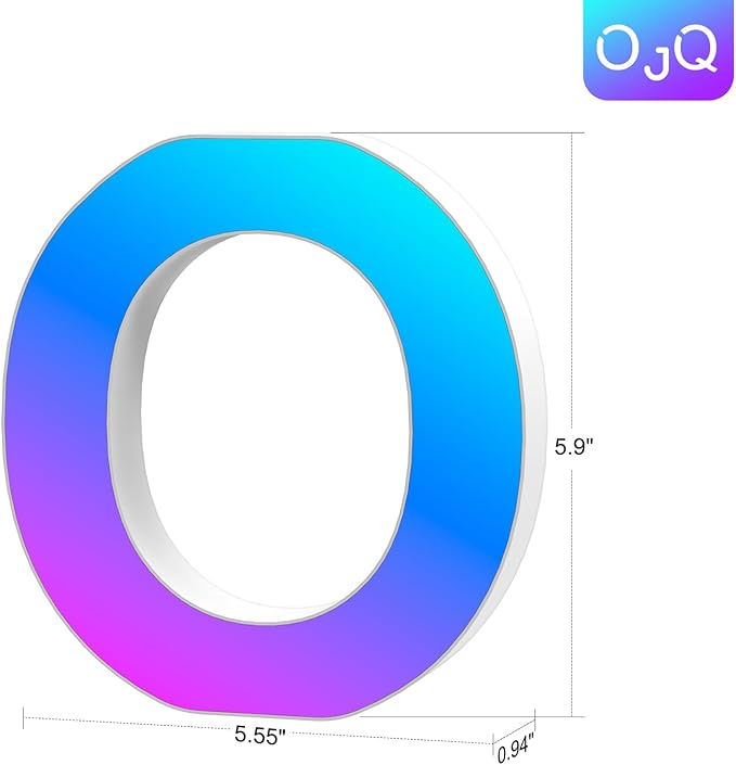 OJQ Light Up Letters LED Letter - Marquee Letters Room Decor Alphabet Letter Music Sync Color Change Colorful - Christmas Birthday Gifts for Girl - Teen Girls Gifts Party Home Wall Decor