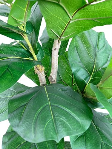 cypress & alabaster handmade 7ft oversized fiddle leaf on a desk or shelf