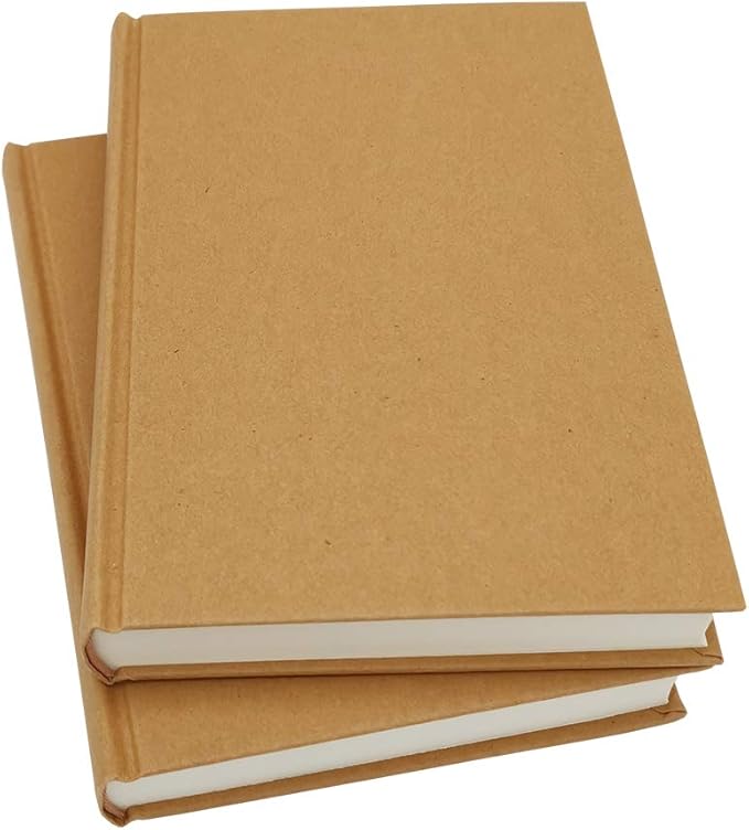 5.5x8.25 Sketch Book, Pack of 3, 360 Sheets (68lb/100gsm), Hardcover Bound Sketch Notebook, 120 Sheets Each, Acid Free Blank Drawing Paper, Ideal for Kids & Adults, Kraft Cover