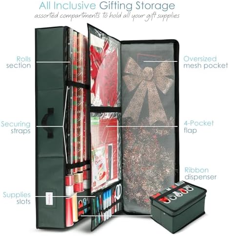 hearth & harbor wrapping paper storage container with shown in use