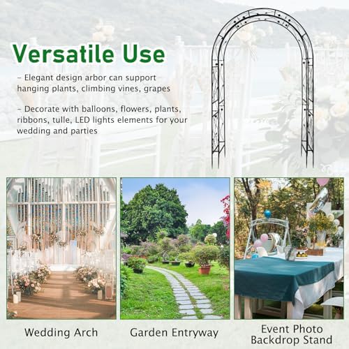 vingli garden arbor, arch for wedding ceremony party, package contents