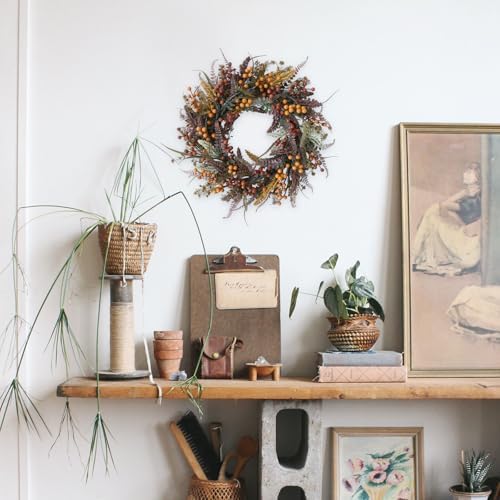 idyllic fall wreaths for front door 22 inch showing dimensions