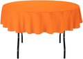 LinenTablecloth 70-Inch Round Polyester Tablecloth Pumpkin