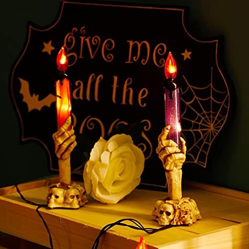 waterglide halloween decoration candle light stakes, 10 pack, close-up detail