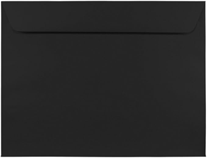 JAM PAPER 9 x 12 Booklet Premium Envelopes - Smooth Black - 100/Pack