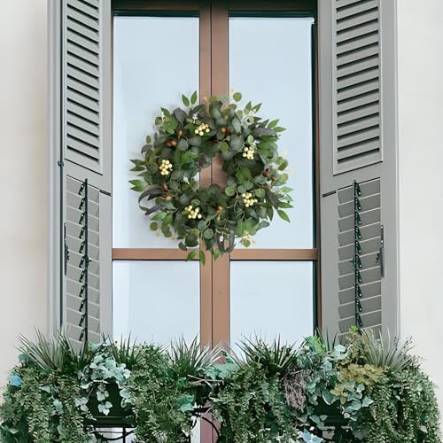 22-24" eucalyptus wreaths for front door,spring summer fall, view 9