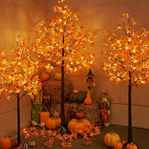 lightshare 7ft led lighted maple tree - dotted shown in use