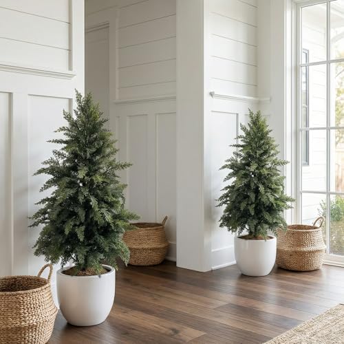 artificial cypress cedar tree 3ft 2 pack, uv, package contents