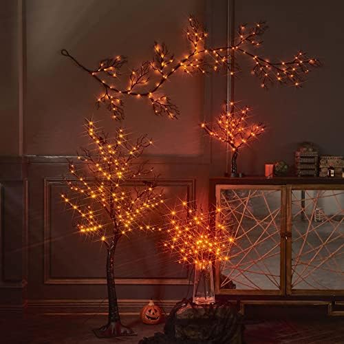 baolitvine lighted halloween garland battery operated with 8, front angle view