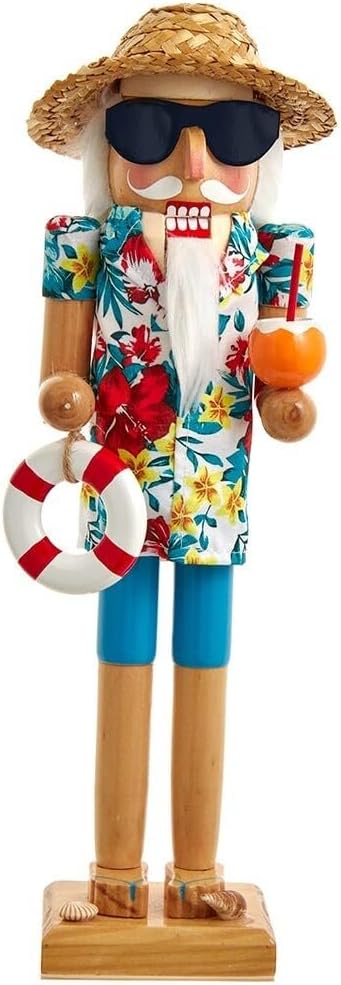 kurt adler 15-inch beach santa nutcracker, main product view