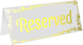 20 Pack Gold Reserved Table Signs for Wedding Party Restaurant-Double Sided Gold Reserved Signs for Tables Chairs