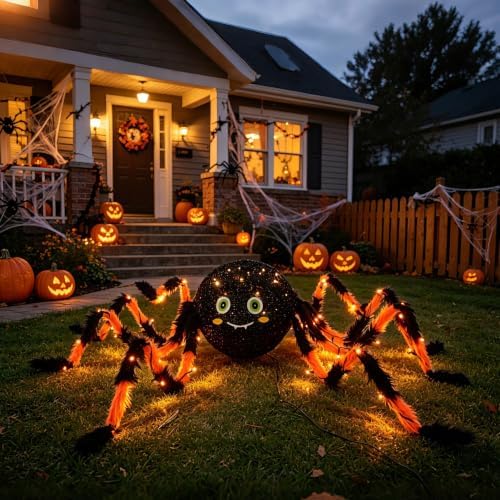 hairui halloween spider with lights 54in for home, main product view