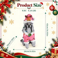 lighted christmas poodle statue, pink outfit shown in use