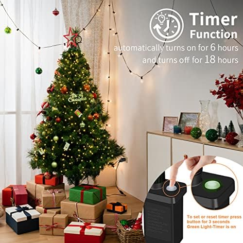 bolweo christmas tree lights, 400led 16 lines christmas showing dimensions