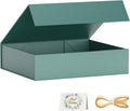 PSHVYM Gift Boxes with Lids, 11.5x7.8x3 In Forest Green Gift Box for Presents Magnetic Closure for T-Shirts, Gloves, Scarves, Books, Baby Clothes, Robes Clothing Gift Wrap, Contains Card, Ribbon
